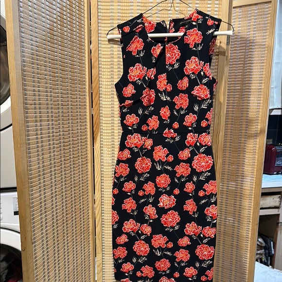 Banna republic Dresses & Skirts - Floral Black and Red Sleeveless Dress